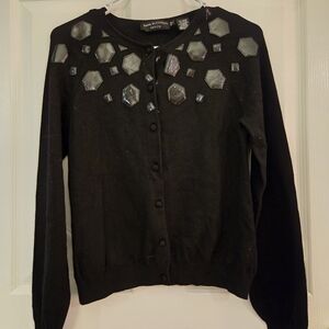 Black Embellished Women's Sweater